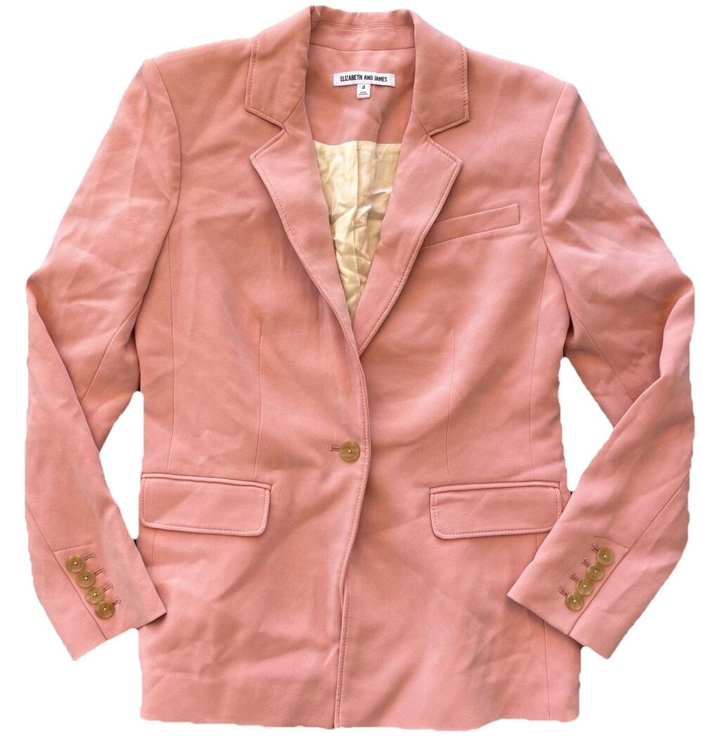 Elizabeth And James Coral Blazer Jacket Women’s Size 4 FLAW